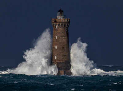 phare four tempete Bretagne nord