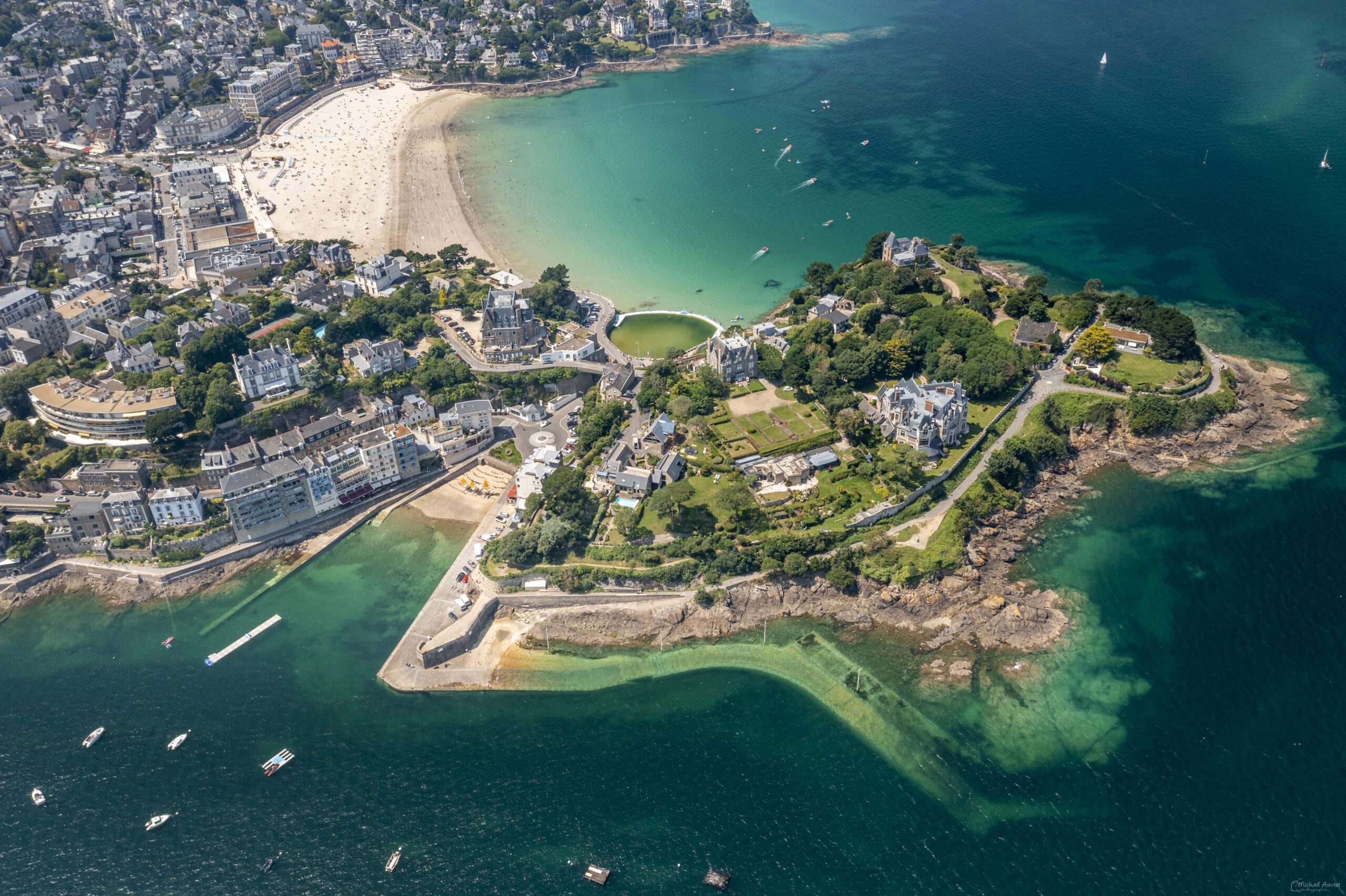 dinard vue de ciel cote d'émeraude