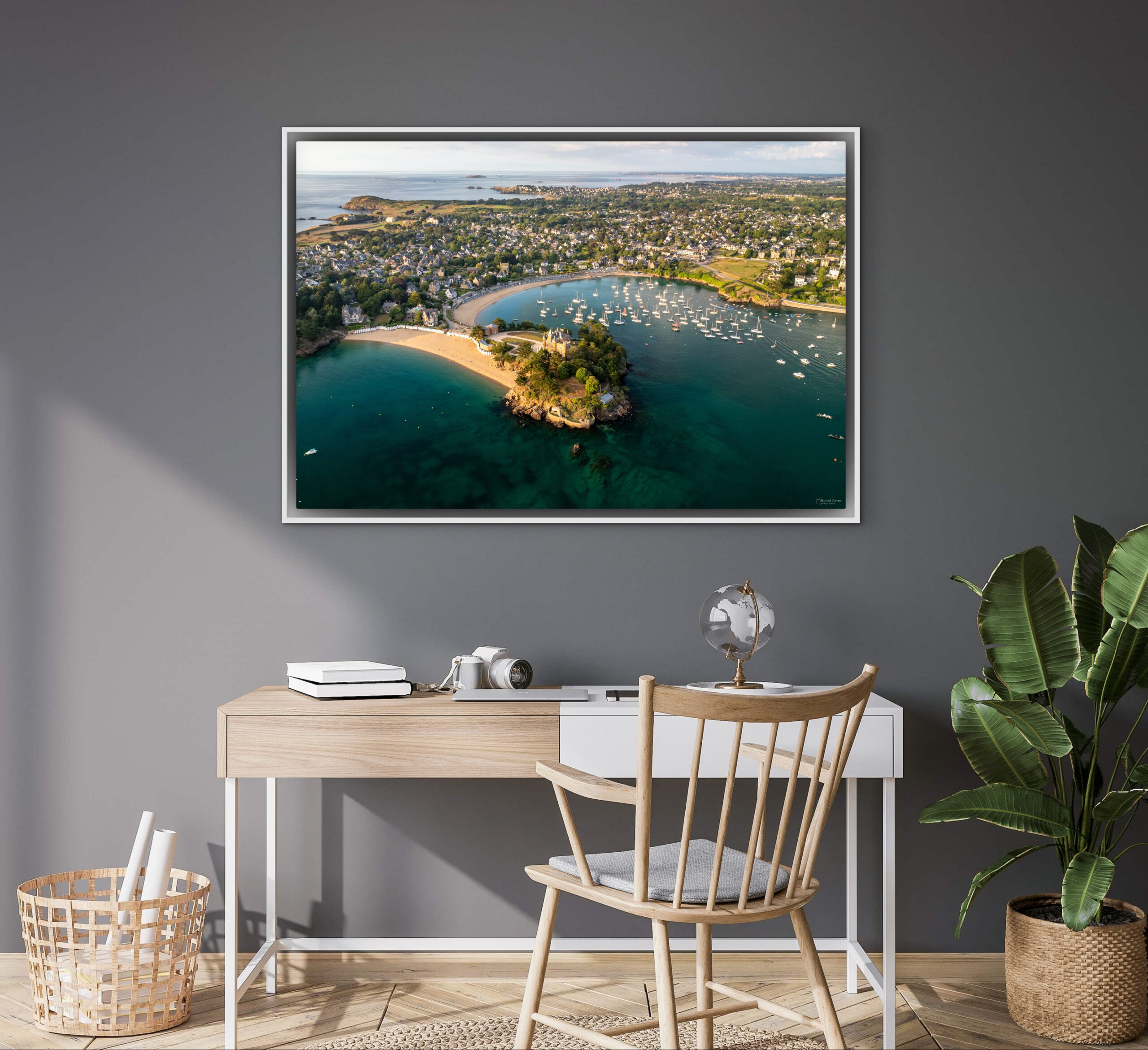 Mockup, bateaux, mer, Bretagne