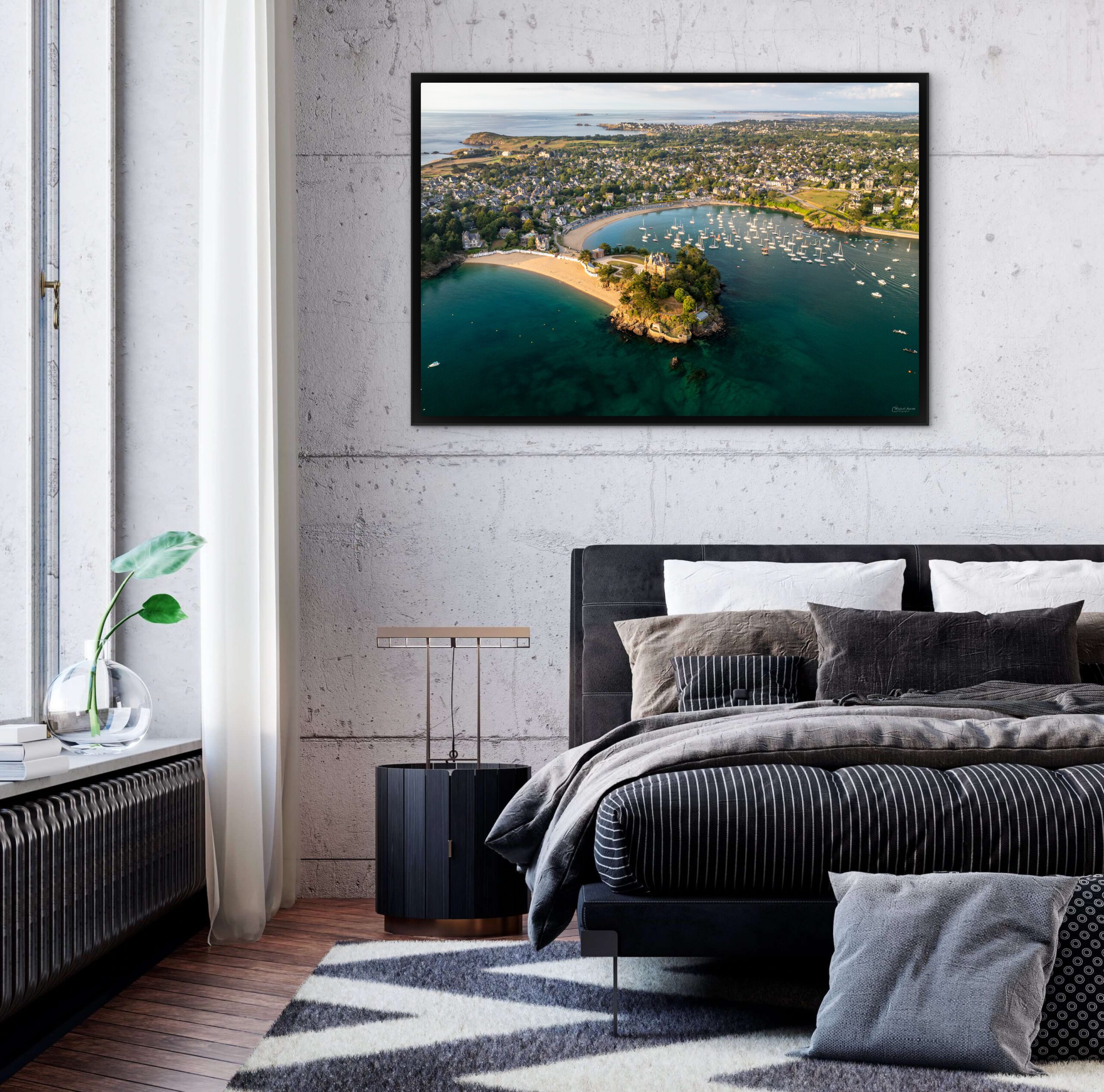 Mockup, bateaux, mer, Bretagne